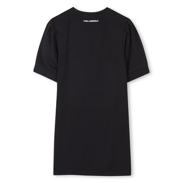 KARL LAGERFELD Vestido para niña negro, choupette con piedras